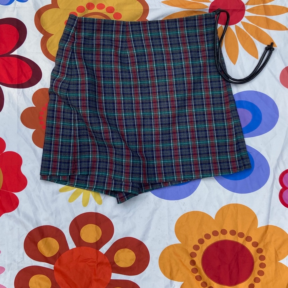 plaid no boundaries skort